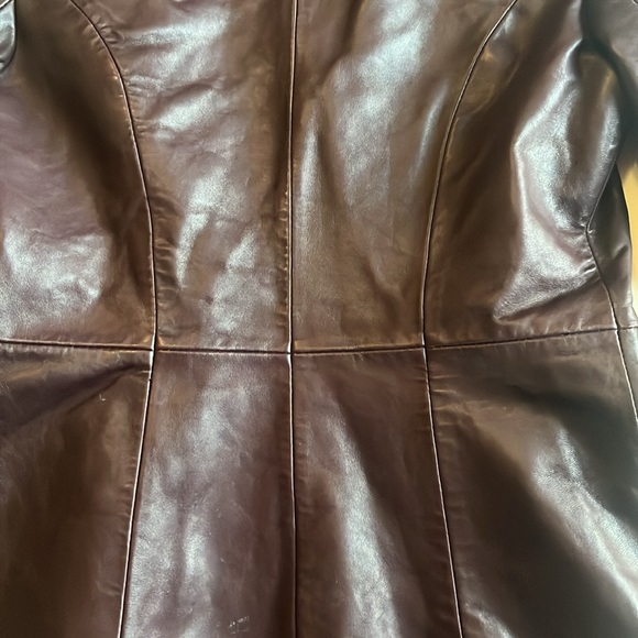 Vintage Bebe leather jacket leather buttons Brown Medium - Picture 9 of 16